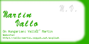 martin vallo business card